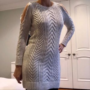 Loft Sweater Dress with Shoulder Cutouts